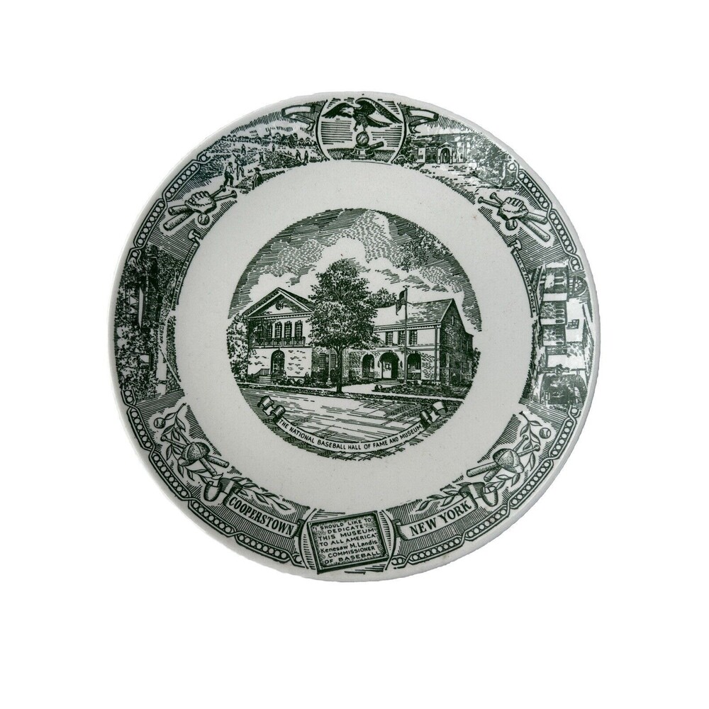 Vintage Cooperstown NY Baseball Hall Of Fame Kettlesprings Collectors Plate
